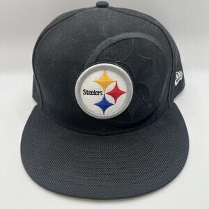 Nice New Era 59fifty Pittsburgh Steelers 7 1/2 black  Hat.